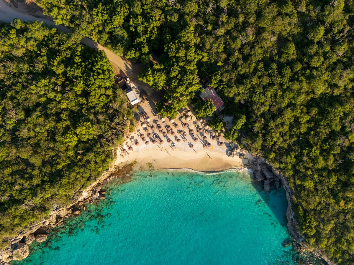 Aerial Beach Turquoise Waters