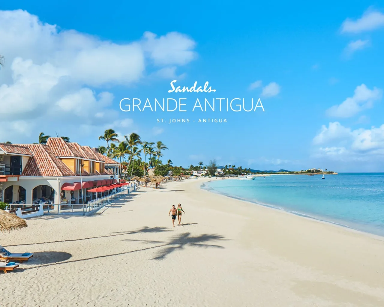 Sandals Negril main pool with swim-up bar and tropical landscaping