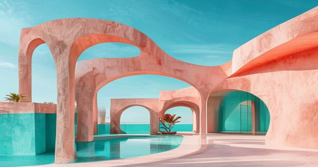 Sandals Grenada architectural detail showing innovative pool design