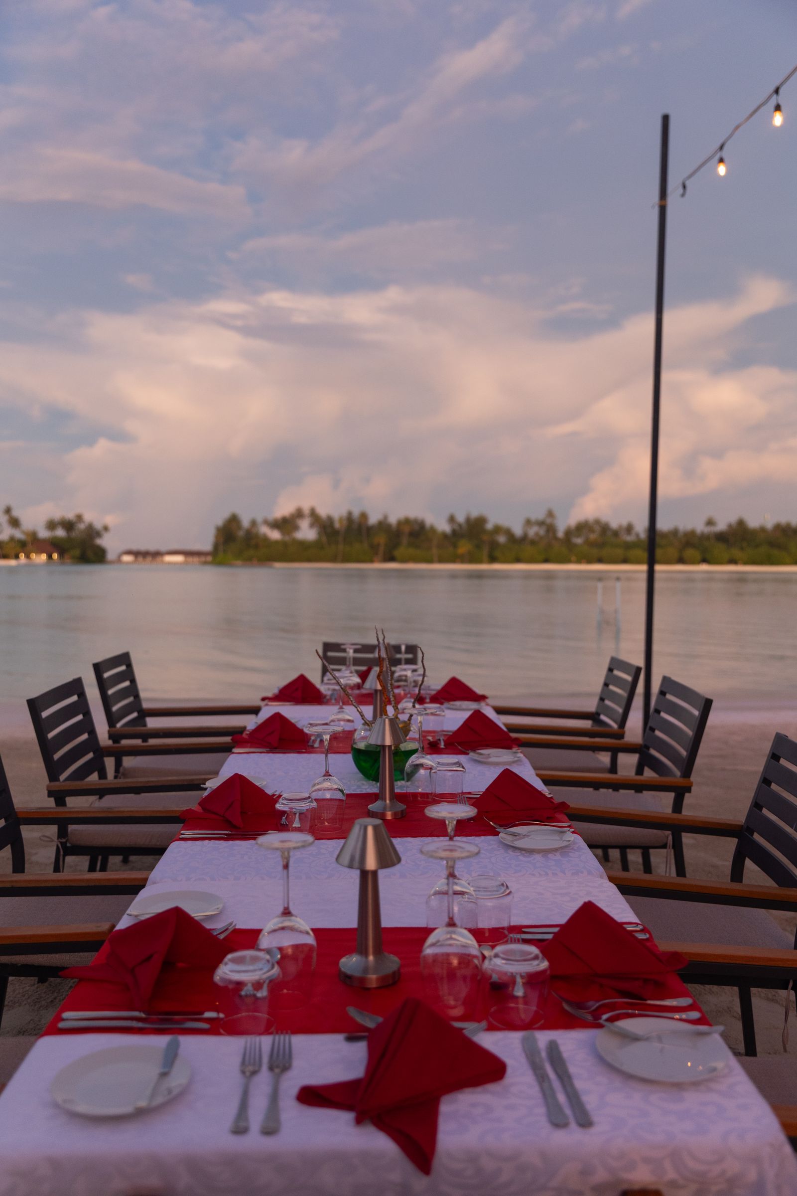 Sandals Grande Antigua beachfront with dive boat visible offshore