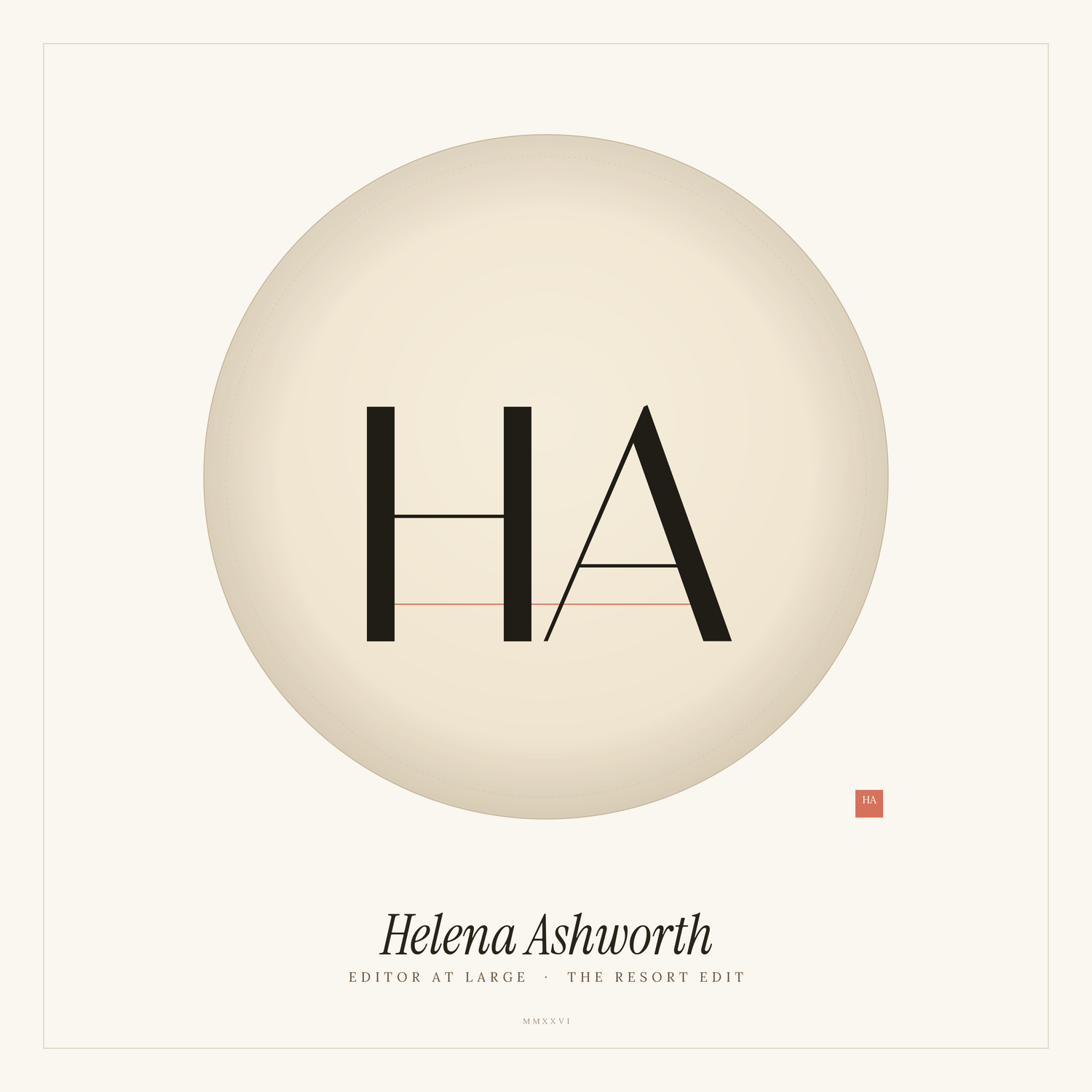 Helena Ashworth, editor at large of The Resort Edit — editorial illustration portrait.